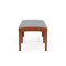 Lesro Lenox Wood 2 Seat Bench Wood Frame, Cherry, RS Fog Upholstery LW2001 - alternate 2